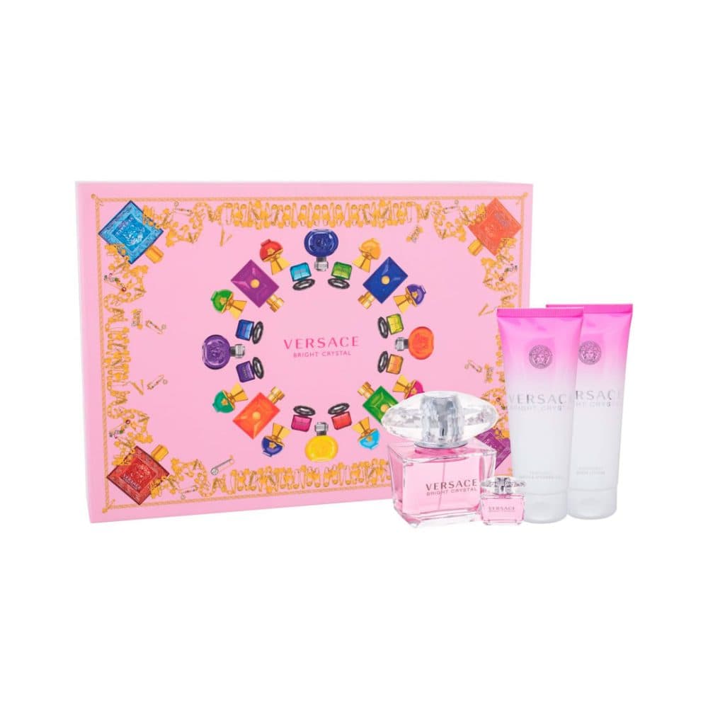 Versace Kit Bright Crystal 5ML Body Lotion Shower Gel 90ML EDT