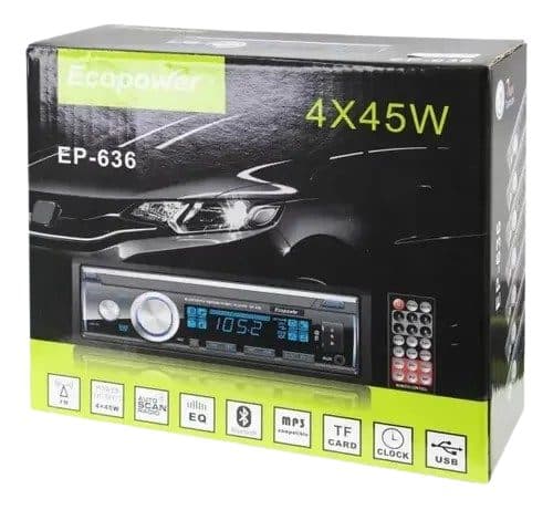 Toca Radio Ecopower BT USB Aux Fm Controle