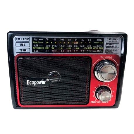 Radio Portatil Ecopower USB Sd Fm Am