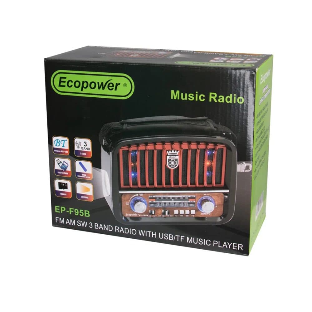 Radio Portatil Ecopower Champagne BT Sd Fm Am