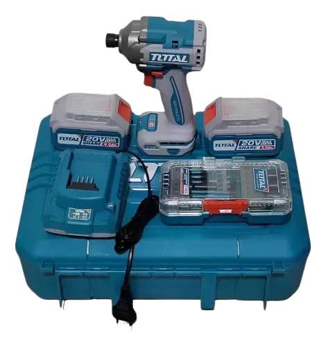Kit Parafusadeira Bateria Total Imp Sie Lan 4PCS 2BT