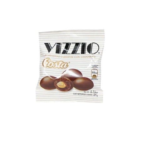 Almendras Costa Recheado De Chocolate Vizzio 21G