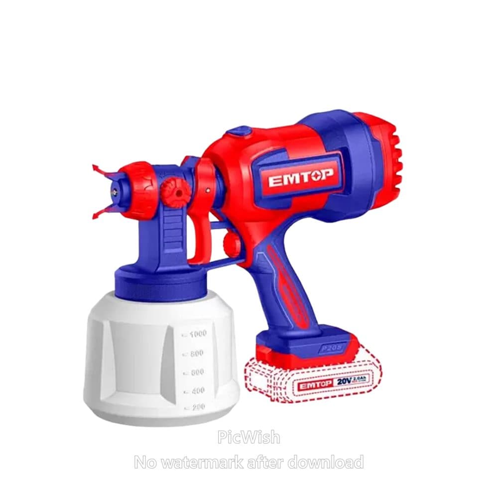 Pistola Pintura Bateria Emtop Bate Carre 800ML