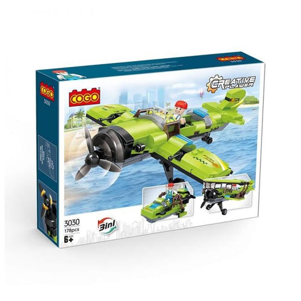 Bloques De Construccion Cogo Educativos Ensamblar Avioneta 178 Piezas