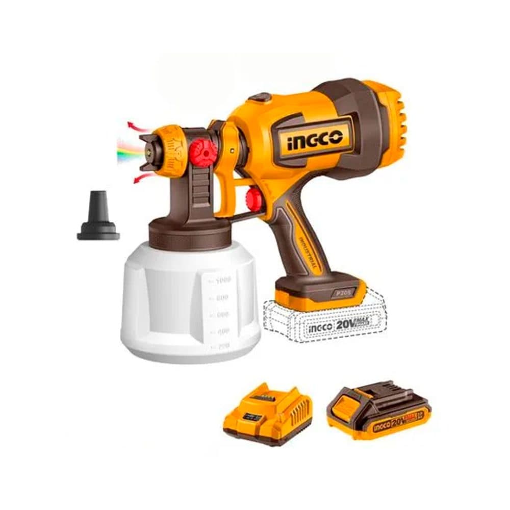 Pistola Pintura Bateria Ingco Bate Carre 800ML