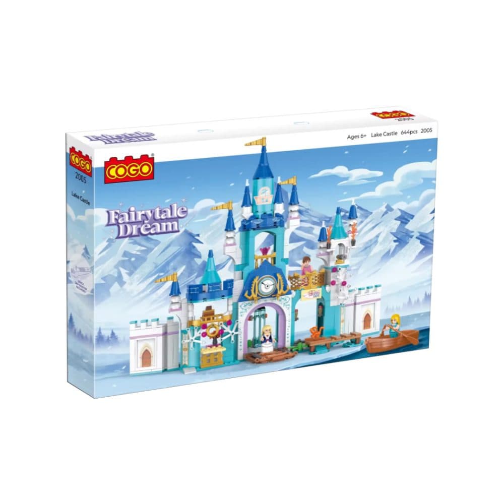 Bloques De Construccion Cogo Educativos Ensamblar Lake Castle 644 Piezas