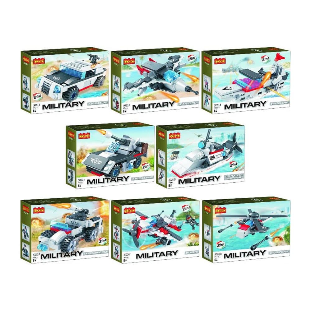 Bloques De Construccion Cogo Educativos Ensamblar Military Series 8 Modelos