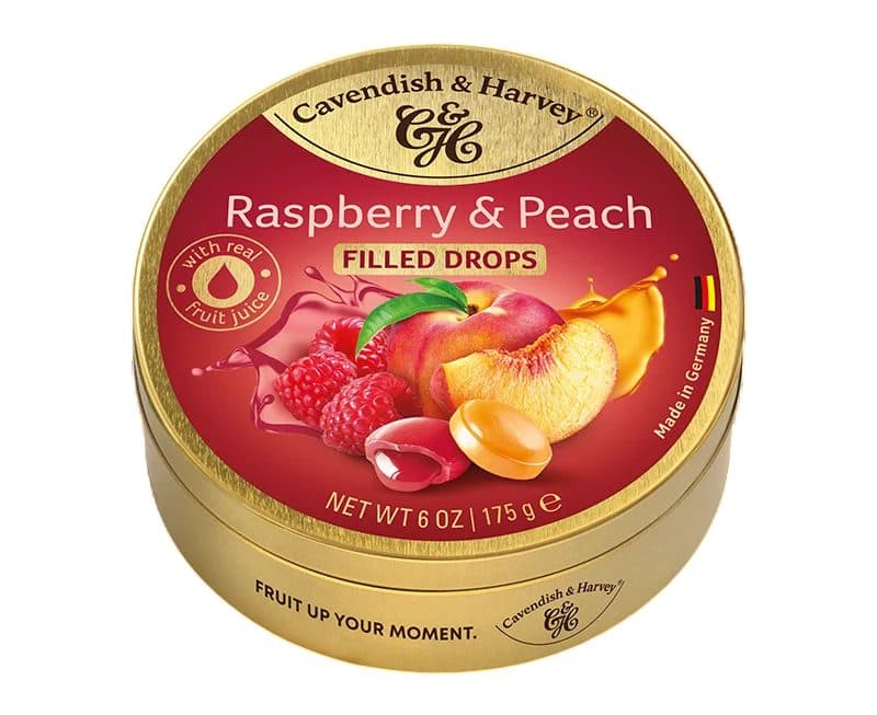 Bala De Frutas Cavendish Harvey Raspberry Peach 175G