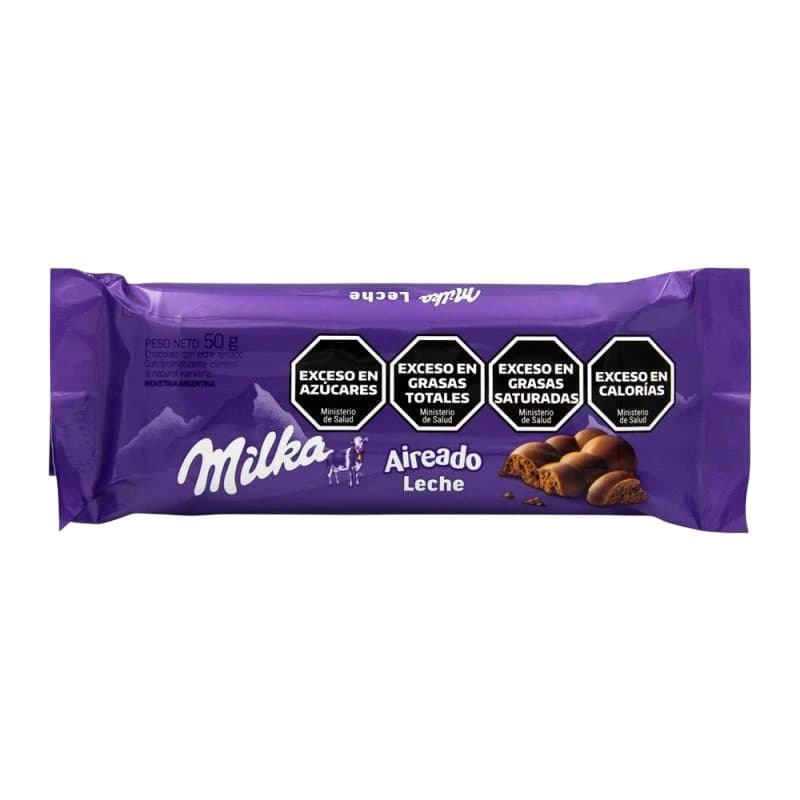Chocolate Milka Leite Barra Aireado 50G