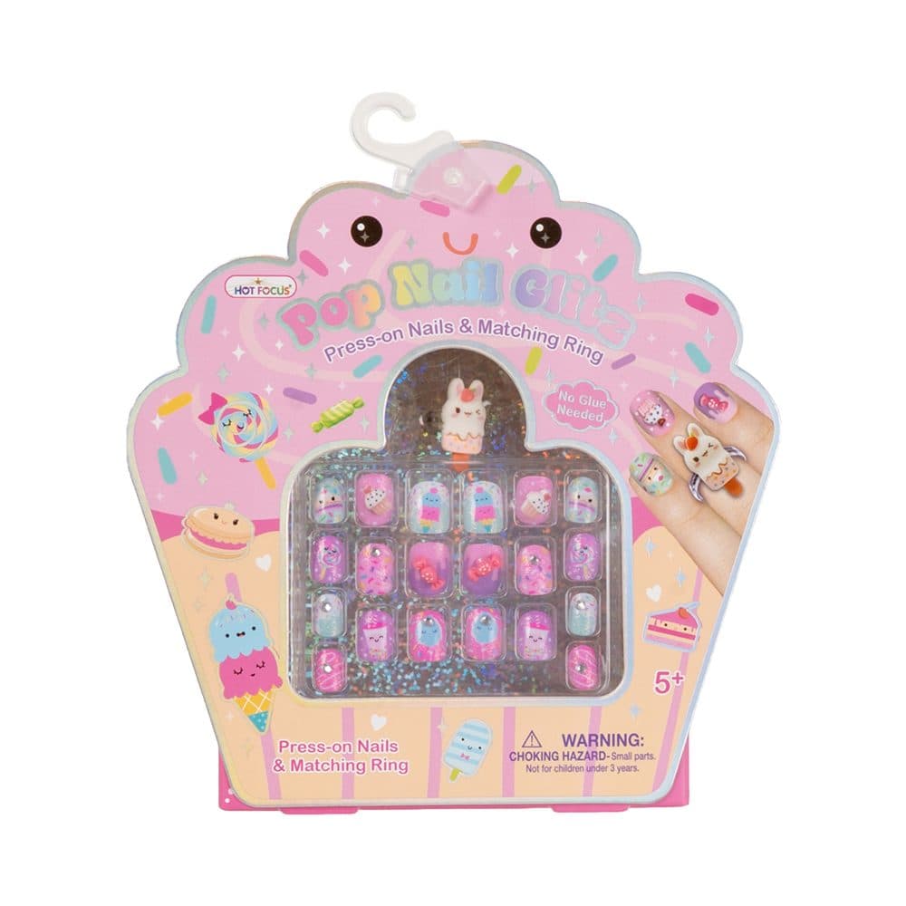 Conjunto De Unhas Posticas Pop Nail Glitz Hot Focus 017 Sw