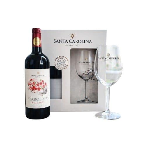 Beb Vinho Chi Santa Carolina Tinto Doce Kit Copo
