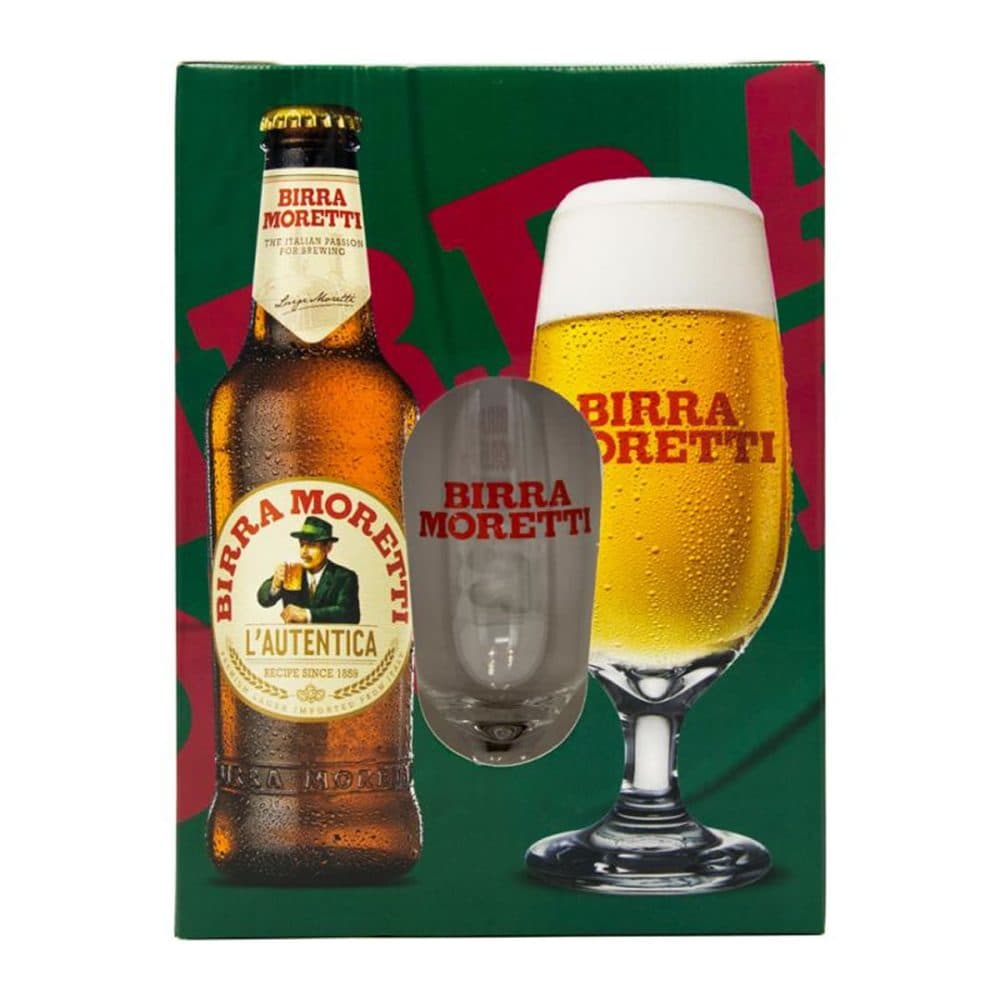 Cerveza Birra Moretti Pack 4 Unidades 1 Copa 330ML
