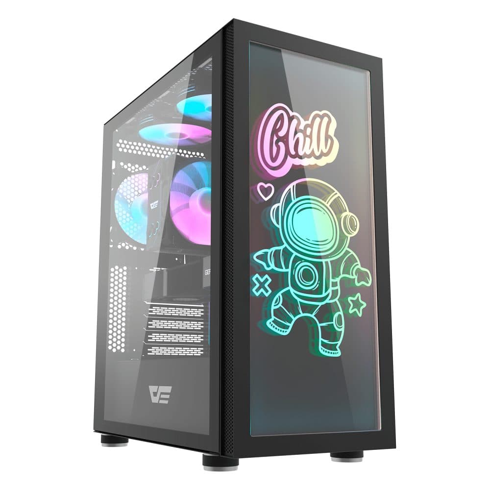 Gabinete Darkflash Graffiti Desenhar Frontal