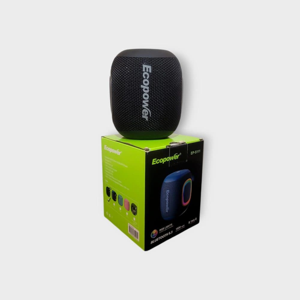 Speaker Ecopower Cyan RGB BT USB Sd Aux Fm