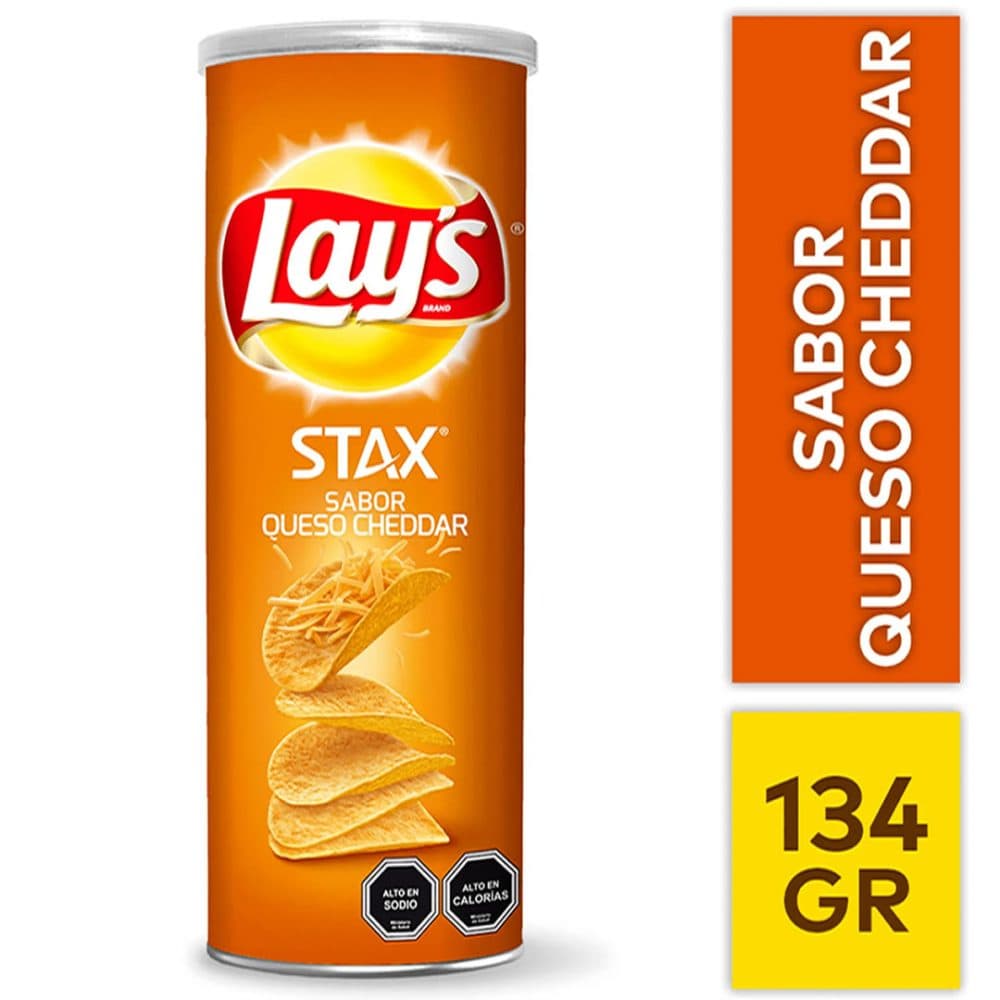 Papas Fritas Lays Stax Queso Cheddar