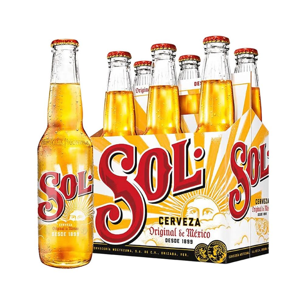Pack De Cerveza Sol Botella 6 Unidades 335ML