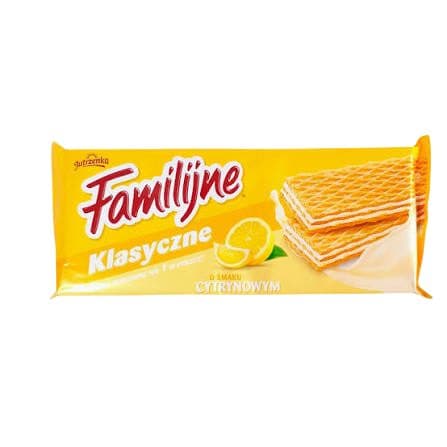 Biscoito Wafer Jutrzenka Familijne Cytrynowym
