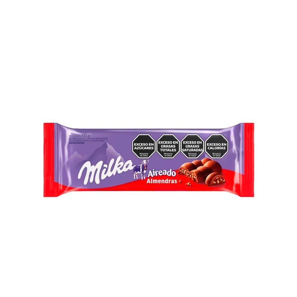 Chocolate Milka Almendras Barra Aireado 110G