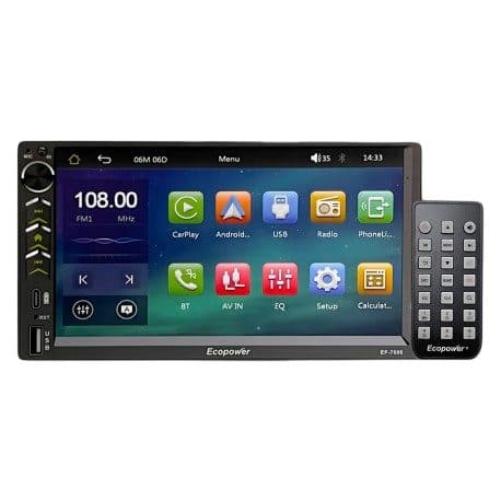 Central Multimidia Ecopower BT USB Aux Fm Touch Controle