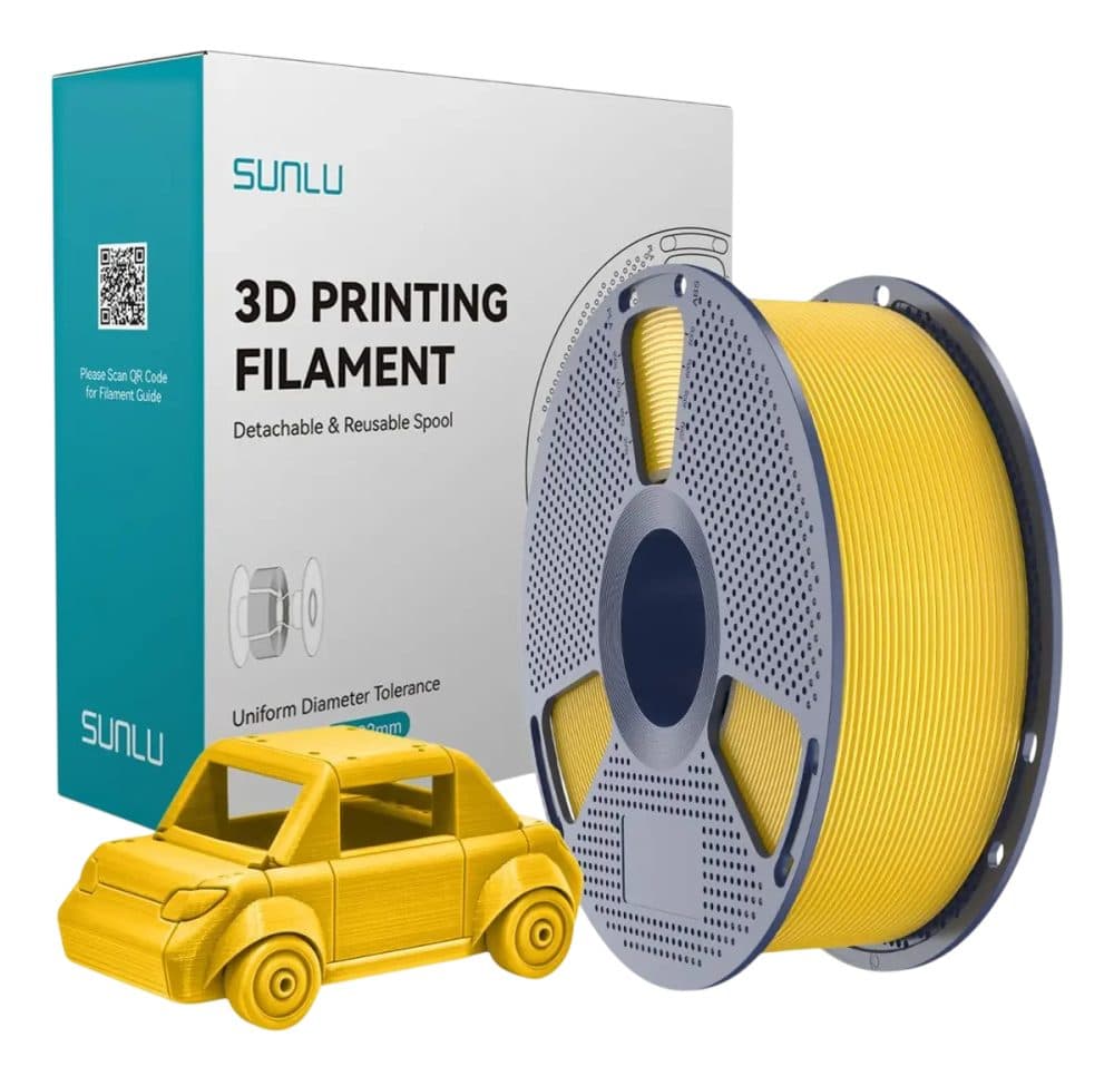 Filamento Impressora 3D Sunlu 3D Printer Petg Vivi Yello