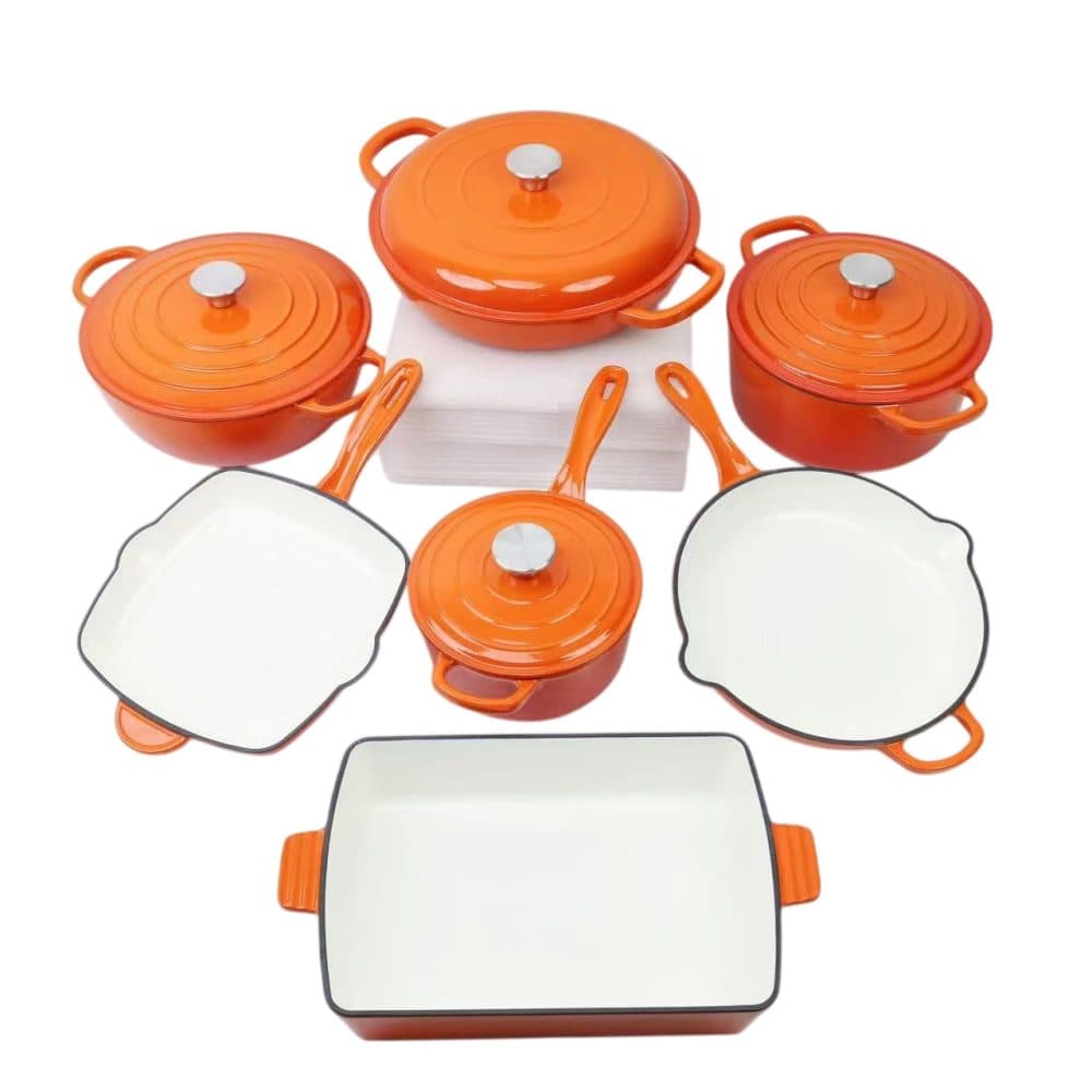 Jogo De Panela Cast Iron Cookware 11PCS