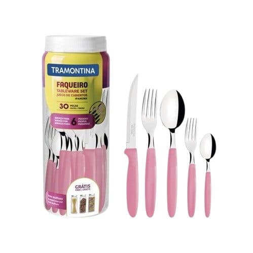 Tramontina Kit Talheres Rosado