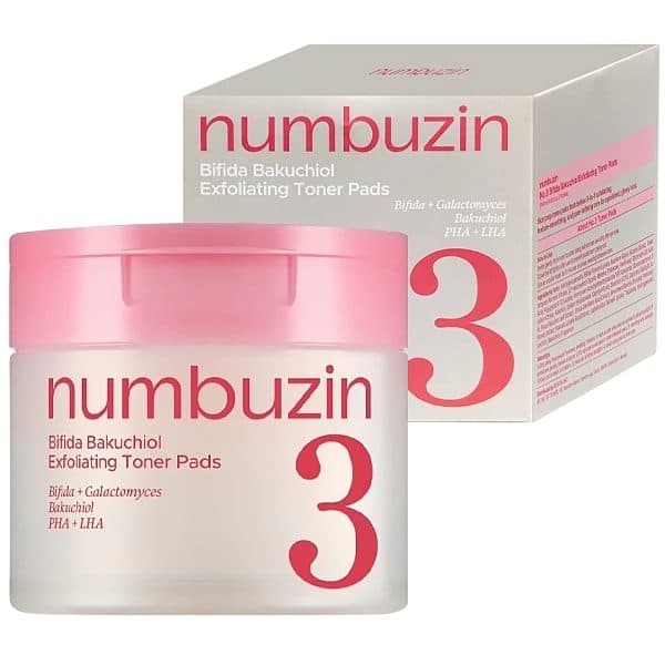 Tonico Facial Numbuzin N03 Bifida Bakuc Exfoliat Ton Pads 190ML