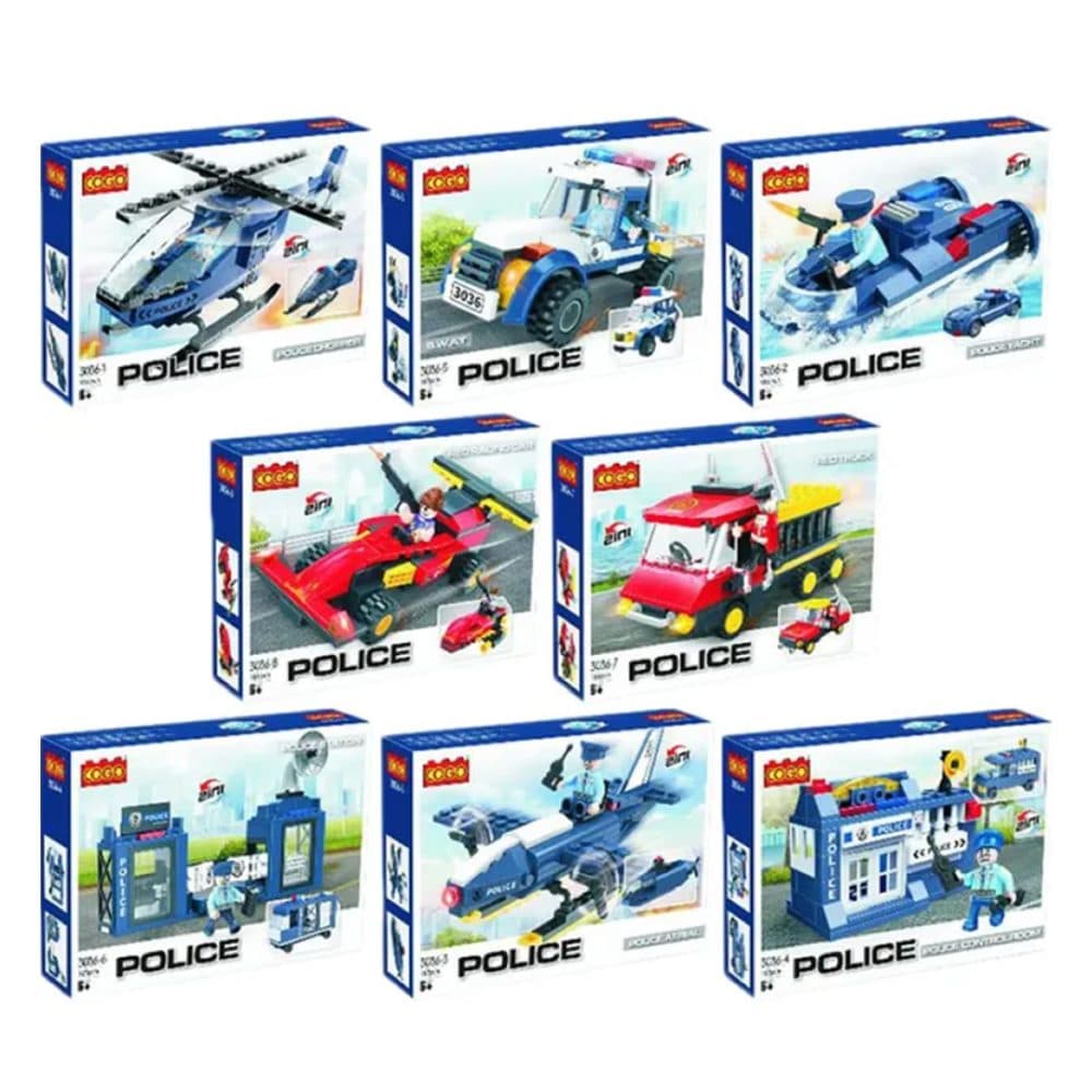 Bloques De Construccion Cogo Educativos Ensamblar Police 8 Modelos