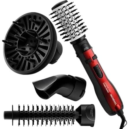 Mondial Escova Giratoria Er 09 Ceramic Preto Vermelho