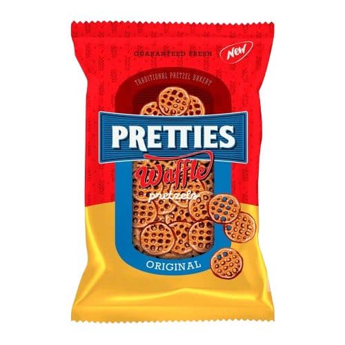 Biscoito Pretties Waffles Pretzel Snack 200G
