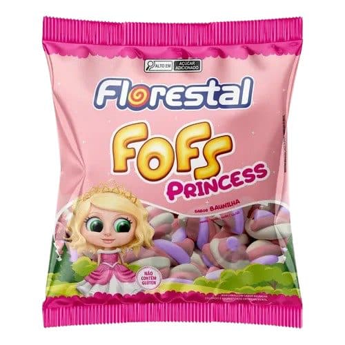 Doce Marshmallows Florestal Fofs Princess Baunilha 220G