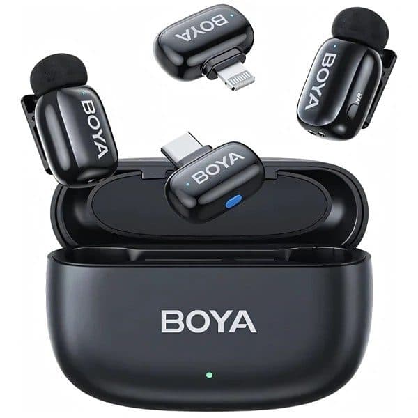 Microfone Boya Lapela Mini 12 2TX 1RX Linghtni