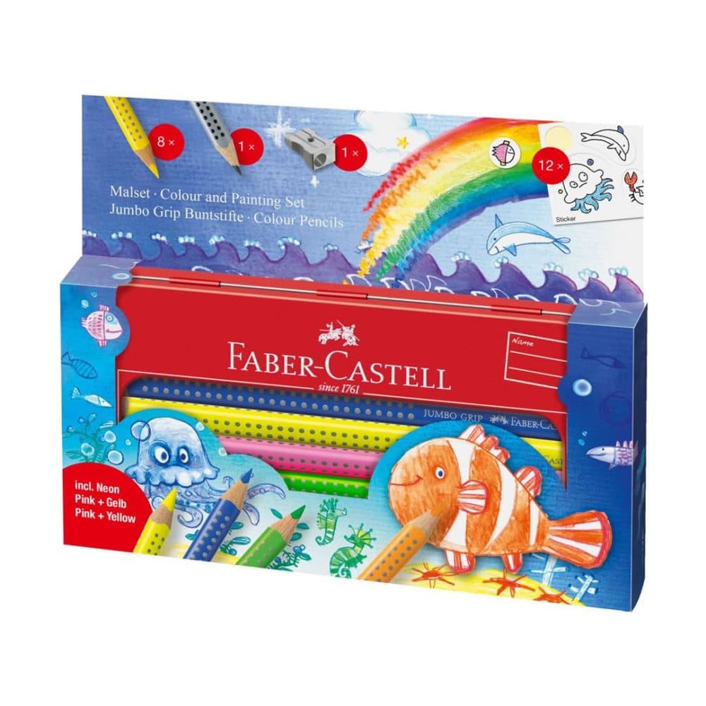 Lapiz De Color Faber Castell Jumbo Grip Mundo Subaquatico 21 Unidades