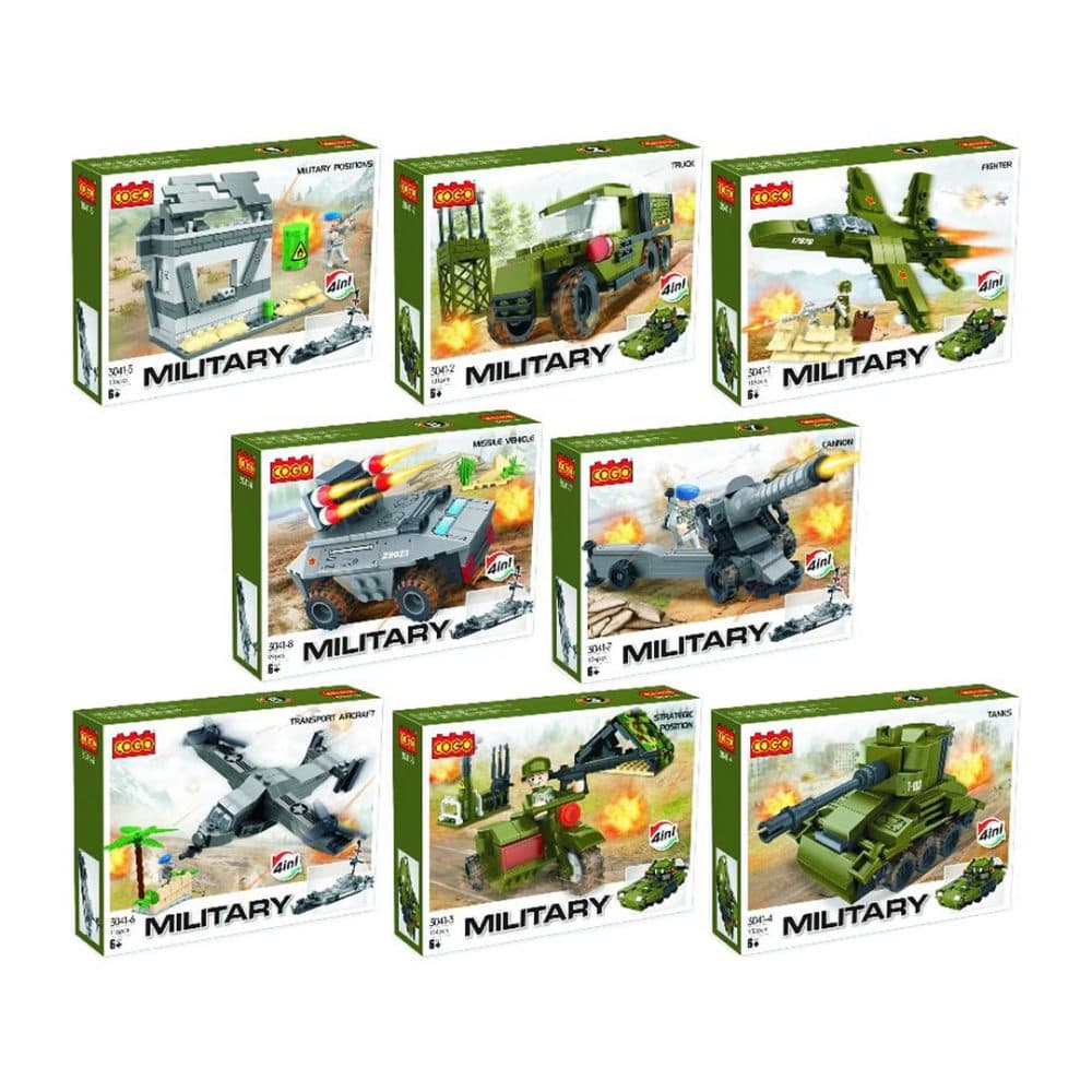 Bloques De Construccion Cogo Educativos Ensamblar Military Series 8 Modelos