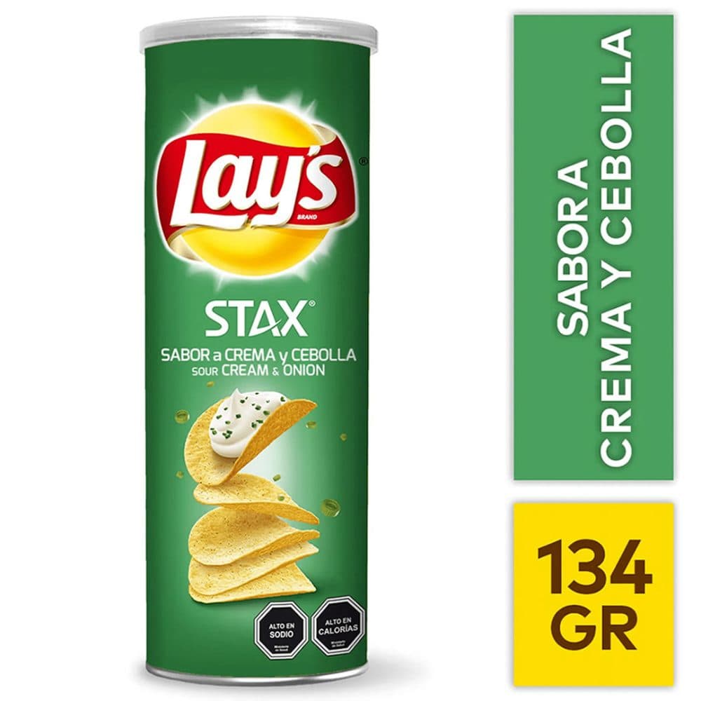 Papas Fritas Lay Stax Crema Cebolla
