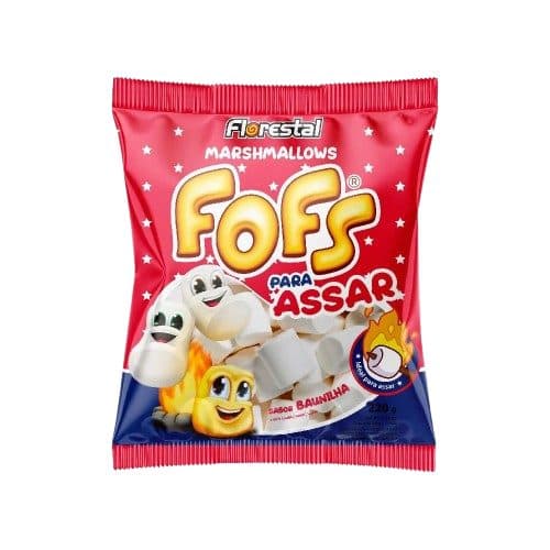 Doce Marshmallows Florestal Fofs Assar Baunilha 220G