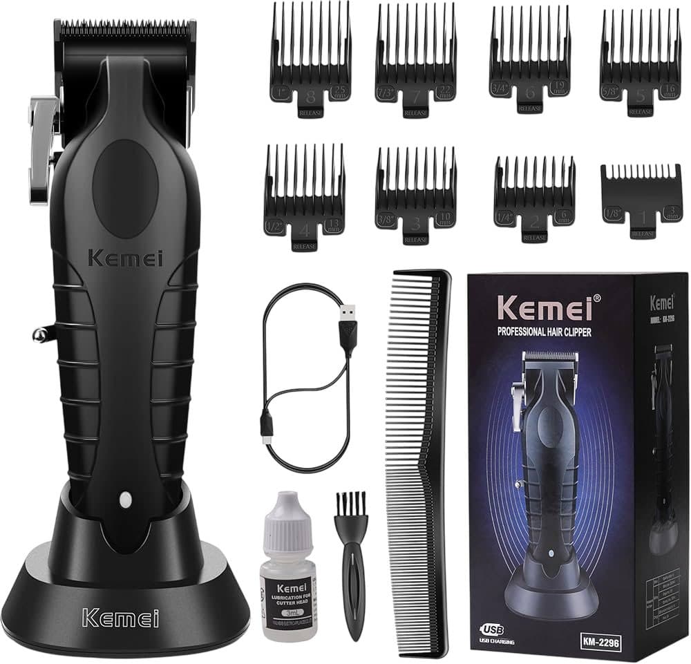 Aparador De Pelo Kemei Preto