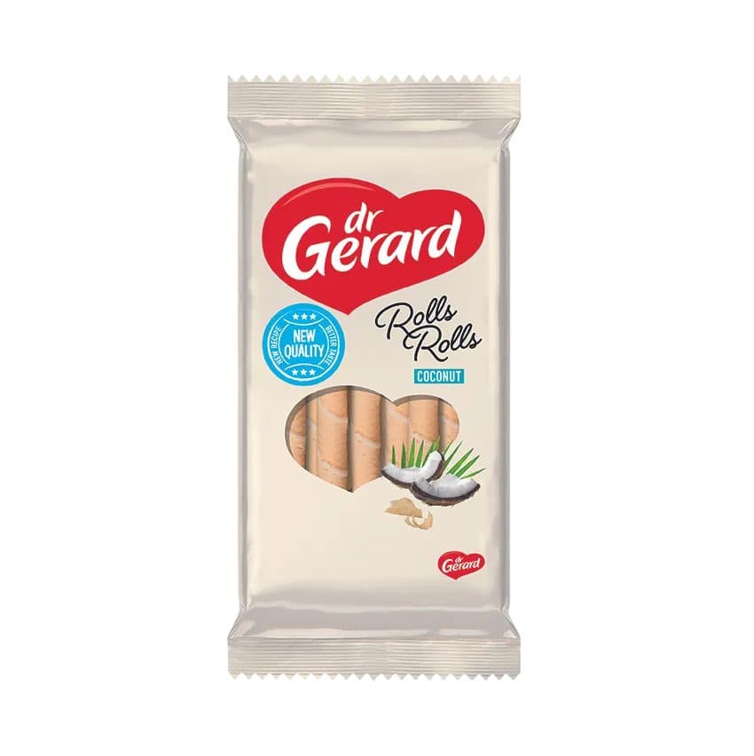 Chocolate Dr Gerard Rools Rolls Coconut 112G