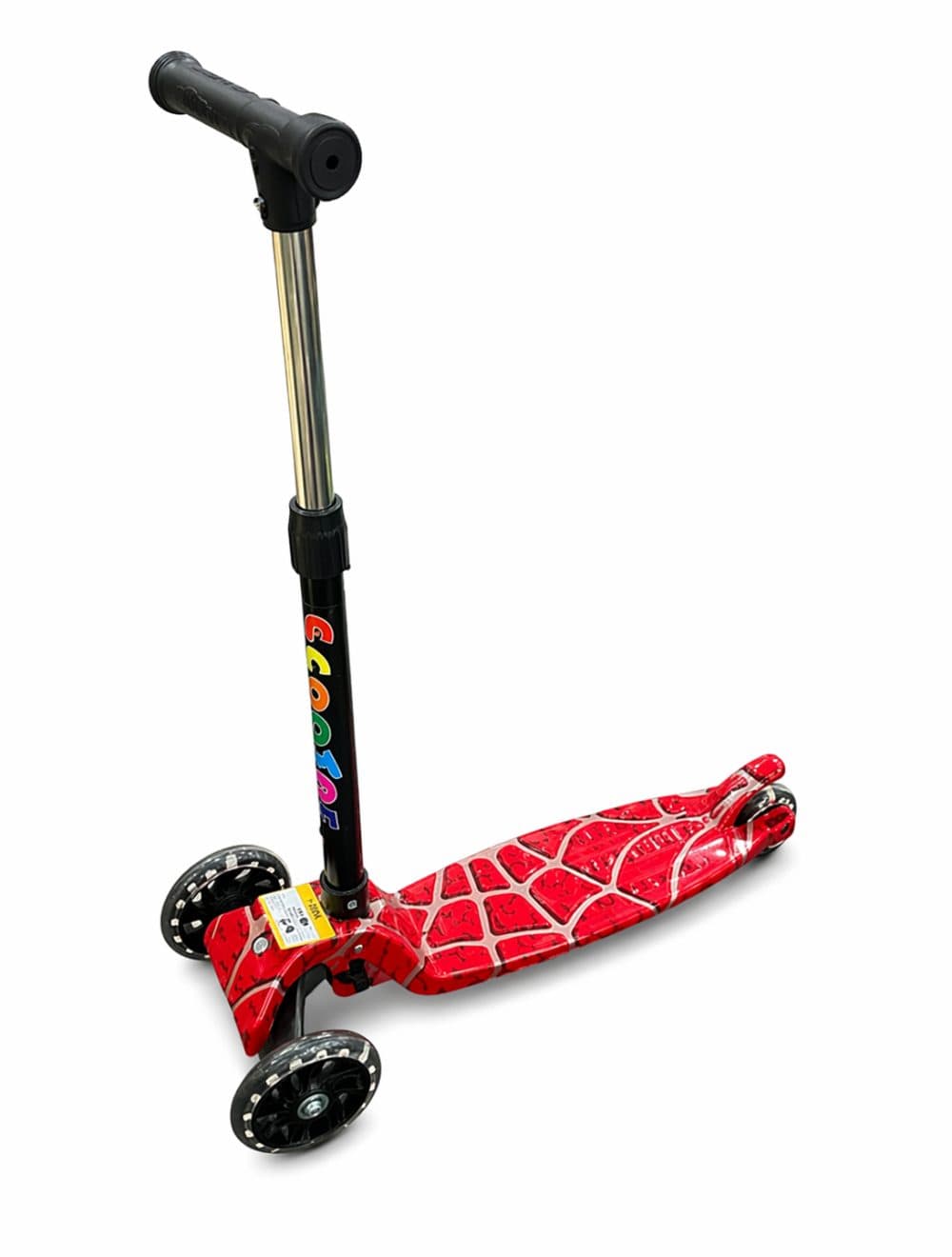Patinete Infantil Scooter LED Tela Aranha