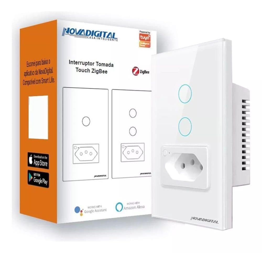 Home Smart Inter 2 Tomada Zigbee