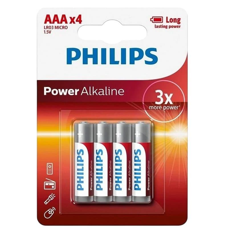 Philips Pilha Power Alkalina Aaa 4P 1 5V