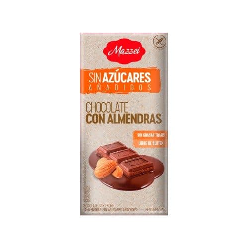 Chocolate Mazzei Almendras Sem Ucar 75G Barra