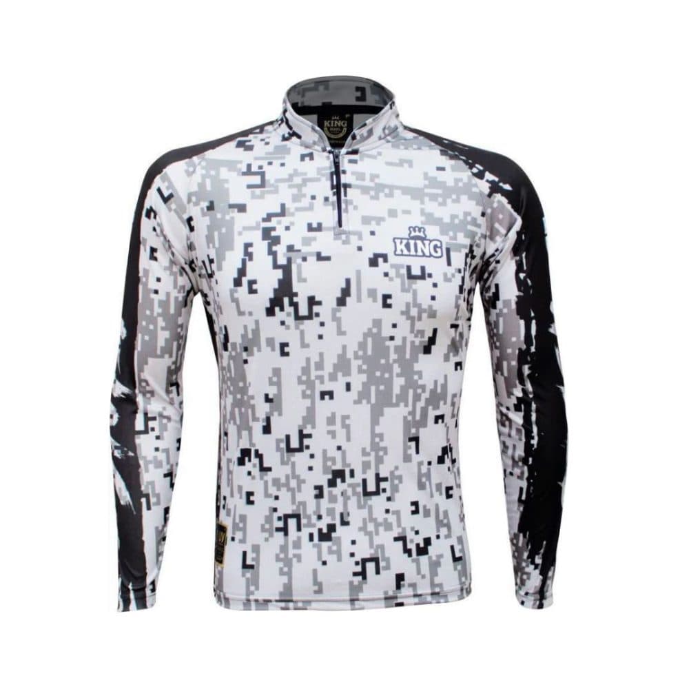 Camiseta De Pescar King Ziper Adulto