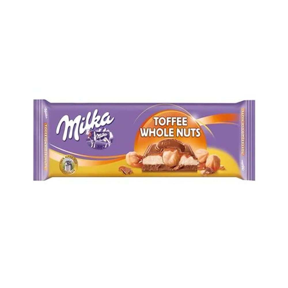 Barra De Chocolate Milka Toffe Whole Nuts