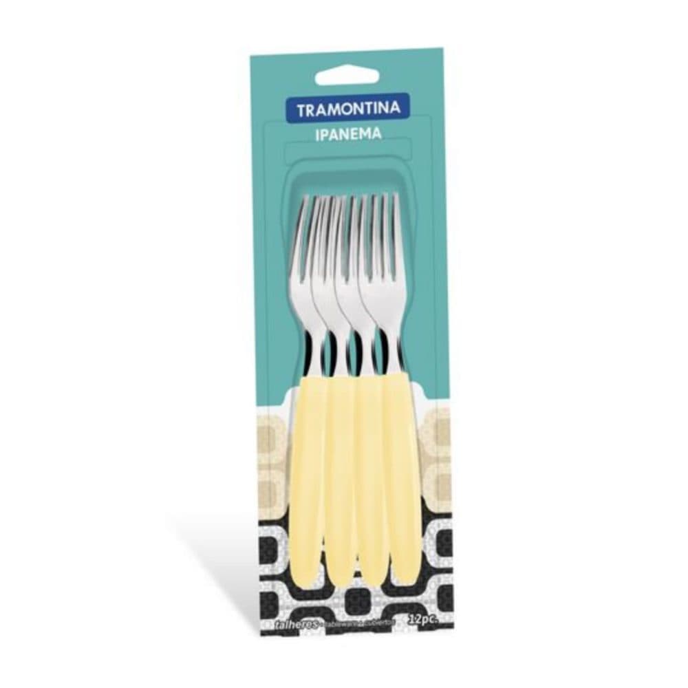 Tramontina Tenedor De Mesa Ipanema Crema 12 Piezas