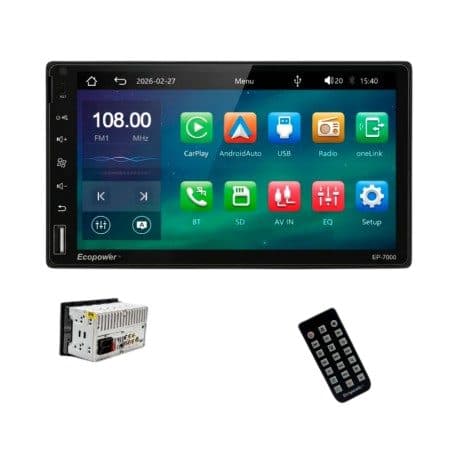 Toca Radio Ecopower Touch USB Aux Sd Fm Controle