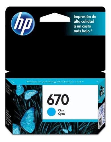 HP Cartucho 670 Cyan Sem 3 5ML