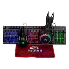 Kit Game Marvo Loot 40 Gaming Tecl Fone Mousepad Ingles