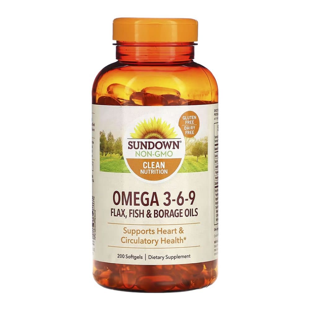 Vitamina Sundown Triple Omega 3 6 9 200 Capsulas