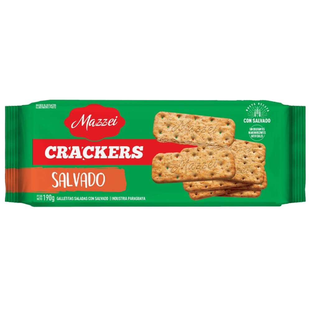 Biscoito Mazzei Crackers Salvado 190G